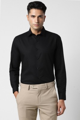 VAN HEUSEN Men Solid Formal Black Shirt