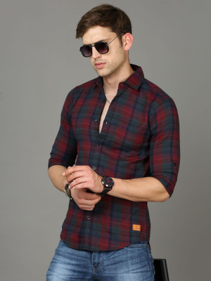 tallwalker Men Checkered Casual Multicolor Shirt