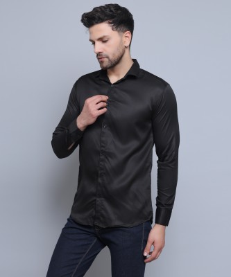 CRAFT HEAVEN Men Solid Casual Black Shirt