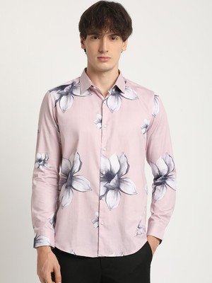 THE BEAR HOUSE Men Printed Casual Pink Shirt