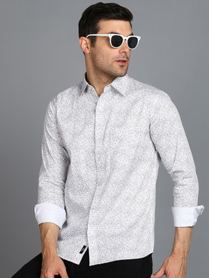 Znx Clothing Men Printed Casual Grey, White Shirt