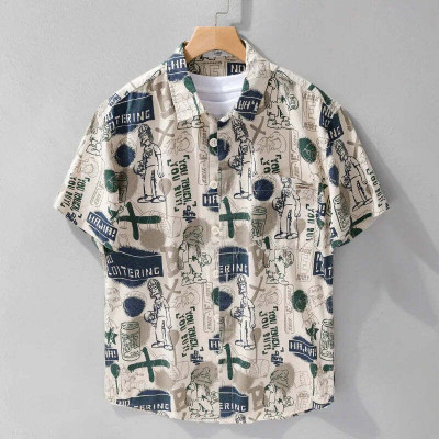 Hityyani Men Printed Formal White Shirt