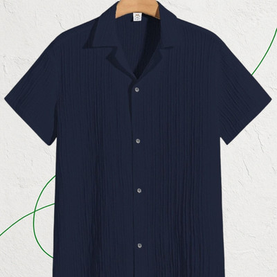 A FUBAR Men Solid Formal Gold Shirt