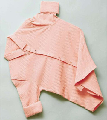 SHFASHION Men Self Design Casual Beige Shirt