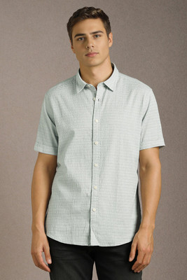 LOUIS PHILIPPE Men Self Design Casual Grey Shirt