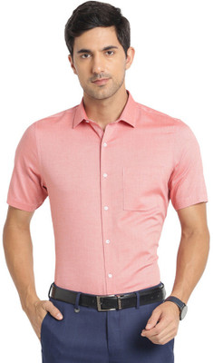 TURTLE Men Solid Formal Pink Shirt