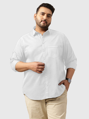 js studio Men Solid Casual White Shirt