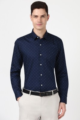 PETER ENGLAND Men Printed Formal Blue Shirt