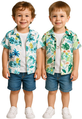 Maitri Fashion Baby Boys Printed Casual Multicolor Shirt(Pack of 2)