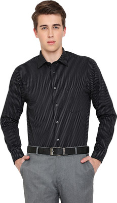 CANTABIL Men Printed Formal Black Shirt