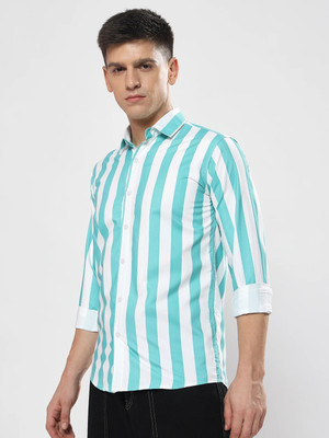 youth first Men Striped Casual Multicolor Shirt