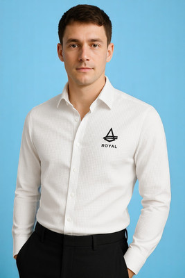LAXMI TRENDING Men Solid Casual White Shirt