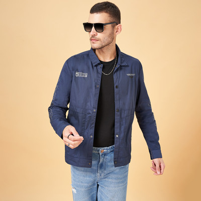 SF Jeans by Pantaloons Men Solid Casual Blue Shirt