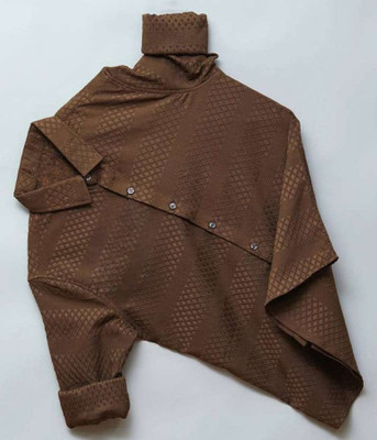 navdurgha Men Self Design Casual Light Blue Shirt