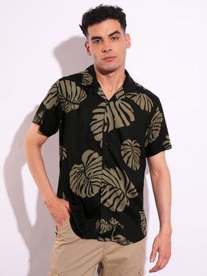 BEING HUMAN Men Solid Casual Black Shirt
