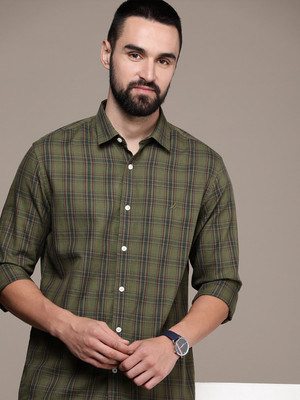 NAUTICA Men Checkered Casual Green, Red, Dark Blue Shirt
