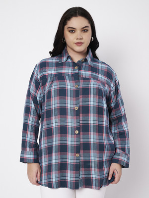 Veldress Women Checkered Casual Multicolor Shirt