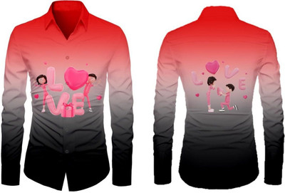 AviraEnterprise Men Printed Casual Black Shirt