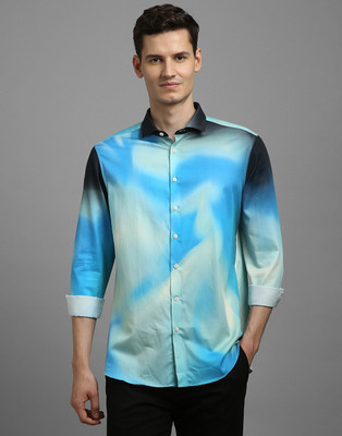 LOUIS PHILIPPE Men Printed Casual Blue Shirt