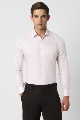VAN HEUSEN Men Polka Print Formal Pink Shirt