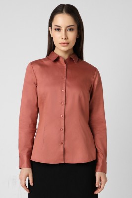 VAN HEUSEN Women Solid Casual Red Shirt