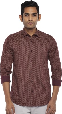 Byford by Pantaloons Men Printed Casual Maroon Shirt