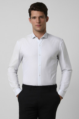 PETER ENGLAND Men Striped Formal White Shirt