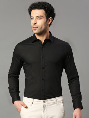 INVICTUS Men Solid Formal Black Shirt