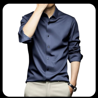 SHREEJI ENTERPRISE Men Solid Casual Blue Shirt