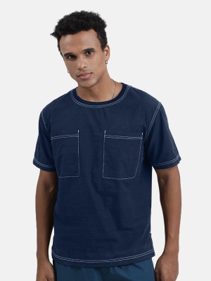 Bene Kleed Men Solid Casual Blue Shirt