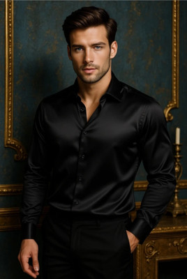 FABDACK Men Solid Casual White Shirt