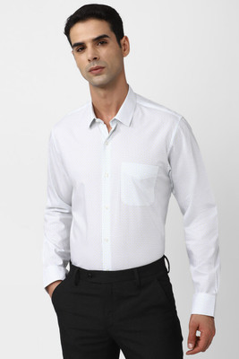 PETER ENGLAND Men Printed Formal White Shirt
