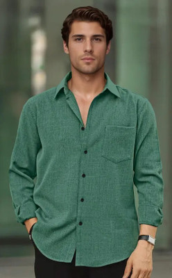 ROMIL ENTERPRISE Men Solid Party Green Shirt