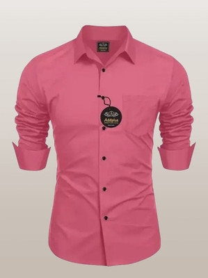 UNNATI TRENDS Men Solid Formal Pink Shirt