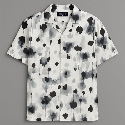 BIKIT Men Printed Casual White Shirt