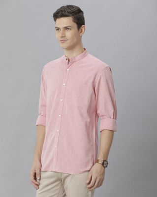 CAVALLO BY LINEN CLUB Men Solid Casual Pink Shirt