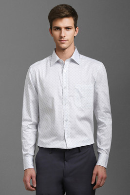 LOUIS PHILIPPE Men Printed Formal White Shirt
