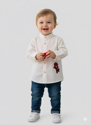 Amazekidz Baby Boys Solid Casual White Shirt