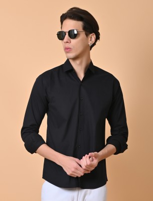 Lee Cross Men Solid Casual Black Shirt