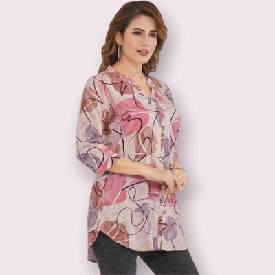 KALLAXI Women Printed Casual Multicolor Shirt