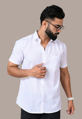 RENOUX Men Solid Formal White Shirt