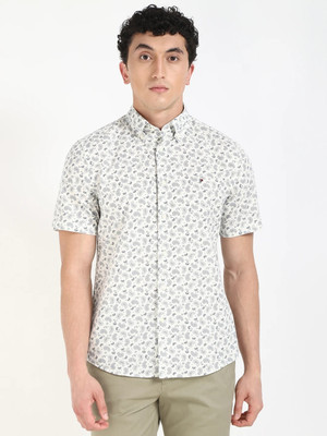 TOMMY HILFIGER Men Printed Casual White Shirt