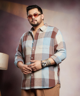 Instafab Plus Men Checkered Casual Multicolor Shirt