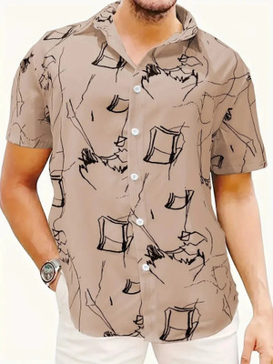 SHREEJI ENTERPRISE Men Printed Casual Brown Shirt