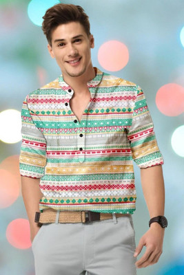 The style grove Men Solid Casual Multicolor Shirt