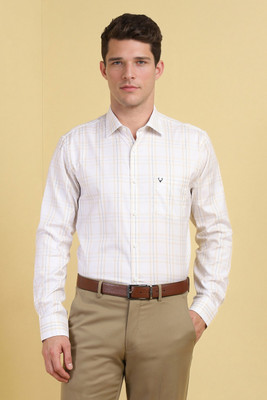 Allen Solly Men Checkered Formal White Shirt
