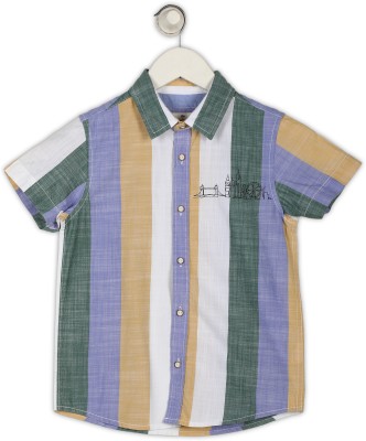 Pepe Jeans Boys Striped Casual Yellow Shirt