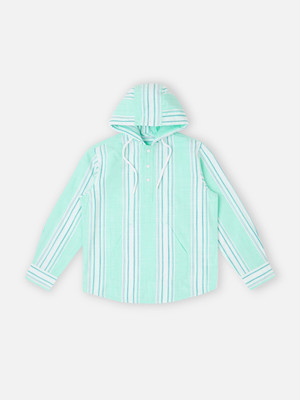 Pepe Jeans Boys Striped Casual Light Blue, White Shirt