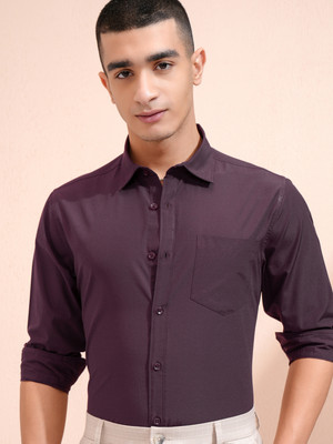 HIGHLANDER Men Solid Casual Pink Shirt