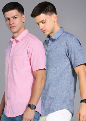 Moda Rapido Men Solid Casual Multicolor Shirt(Pack of 2)